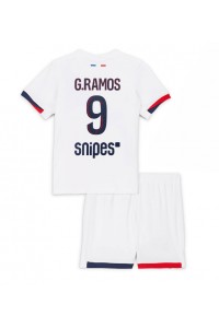 Paris Saint-Germain Goncalo Ramos #9 Babytruitje Uit tenue Kind 2025-26 Korte Mouw (+ Korte broeken)
